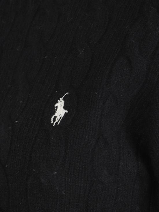 26FW 폴로 랄프로렌 폴로 자수 케이블 니트 스웨터 211971865 005 POLO BLACK - POLO RALPH LAUREN