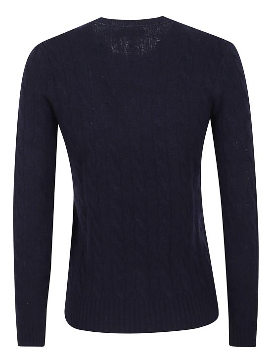 26FW 폴로 랄프로렌 폴로 자수 케이블 니트 스웨터 211971865 003 HUNTER NAVY - POLO RALPH LAUREN