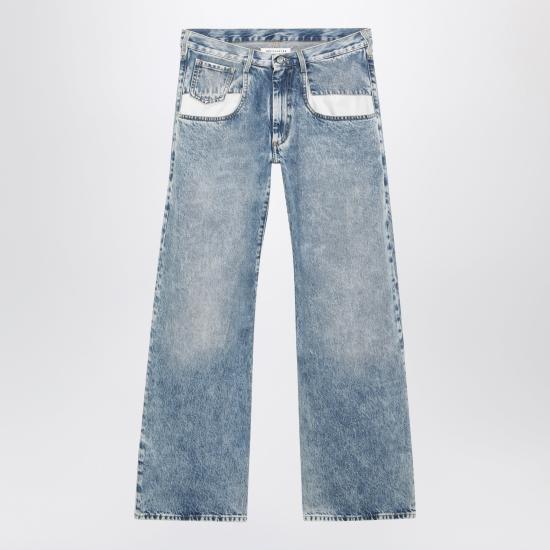 26FW 마르지엘라 컨트래스티드 포켓 스트레이트 진 S51LA0052S30513 Light blue