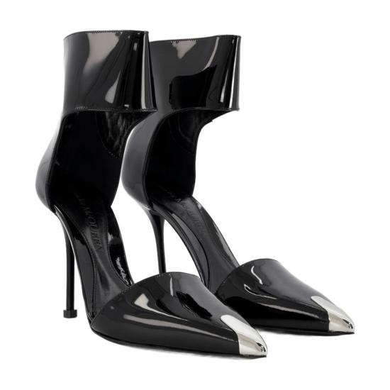  알렉산더 맥퀸 힐/펌프스 가죽  블랙/실버 - ALEXANDER MCQUEEN
