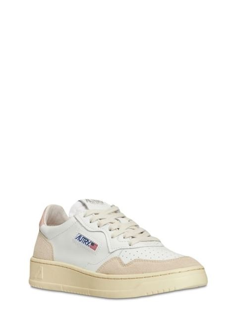 26FW 오트리 메달리스트 로우 레더 스니커즈 AULW LS37 WHITE PINK - AUTRY
