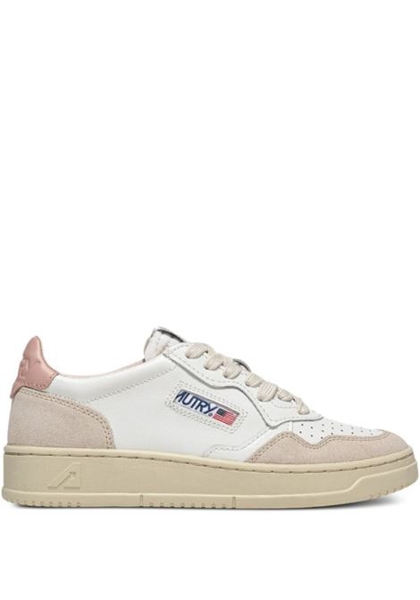26FW 오트리 메달리스트 로우 레더 스니커즈 AULW LS37 WHITE PINK