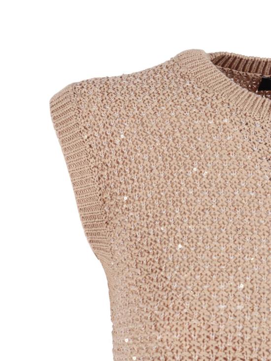 26SS 파비아나 필리피 시퀸 코튼 테이프 미니 드레스 ABD276F593M120 Neutrals - FABIANA FILIPPI