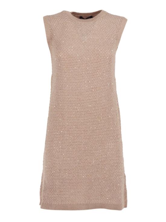 26SS 파비아나 필리피 시퀸 코튼 테이프 미니 드레스 ABD276F593M120 Neutrals