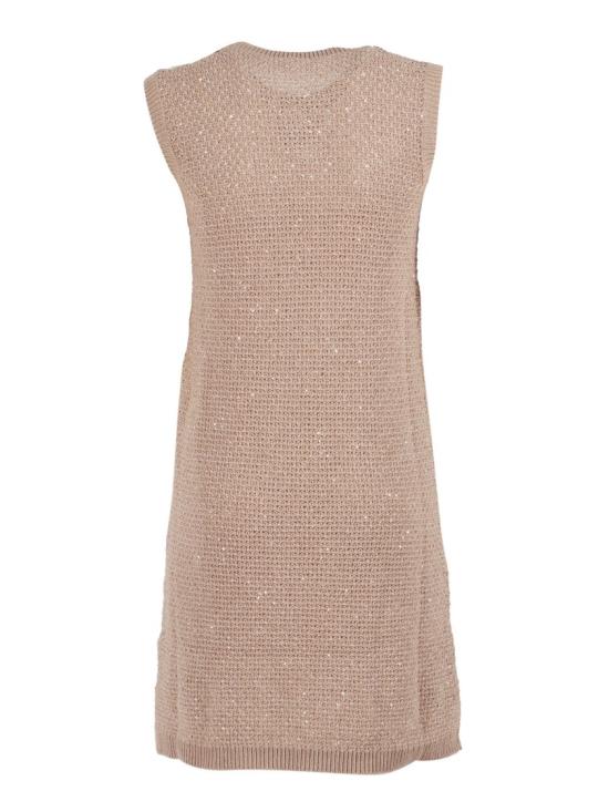 26SS 파비아나 필리피 시퀸 코튼 테이프 미니 드레스 ABD276F593M120 Neutrals - FABIANA FILIPPI