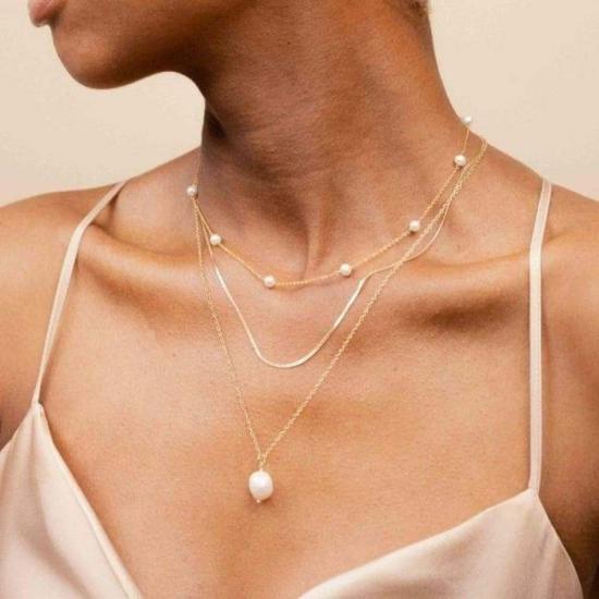  Katie Dean Jewelry 목걸이/팬던트 케이티 딘 주얼리 롱 펄 펜던트 목걸이 골드 - OTHER BRANDS