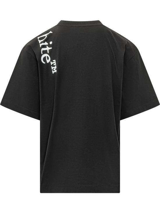 26FW 오프화이트 반팔 티셔츠 44MAA120F26J01 0001 BLACK - OFF WHITE