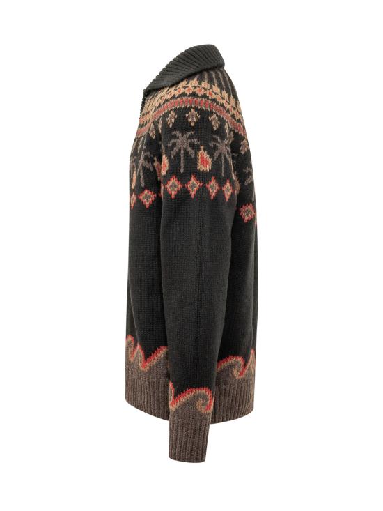 26FW 알라누이 가디건 LMHQ005E26KNI001 1060 BLACK BROWN - ALANUI