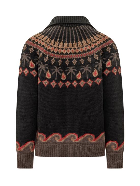 26FW 알라누이 가디건 LMHQ005E26KNI001 1060 BLACK BROWN - ALANUI