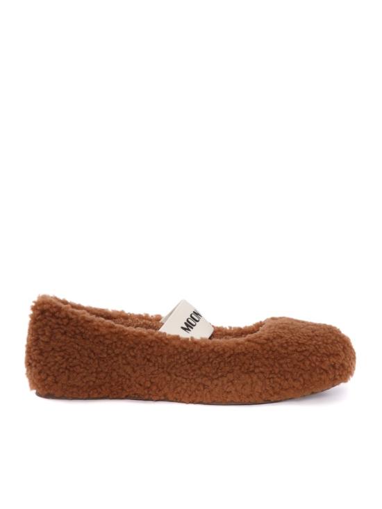 26SS 문부츠 시어링 퍼 발레리나 플랫슈즈 80D2400010 Brown