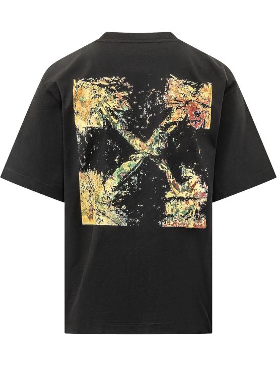 26FW 오프화이트 반팔 티셔츠 44MAA120F26J00 D001 BLACK - OFF WHITE