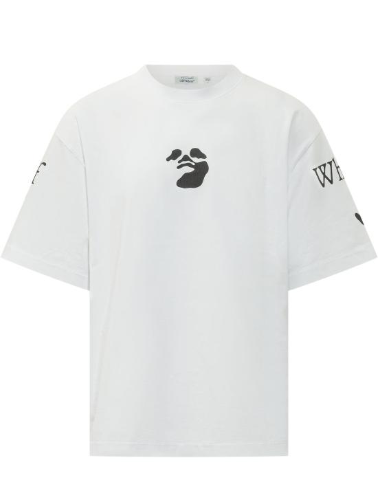 26FW 오프화이트 반팔 티셔츠 44MAA120F26J00 4100 WHITE