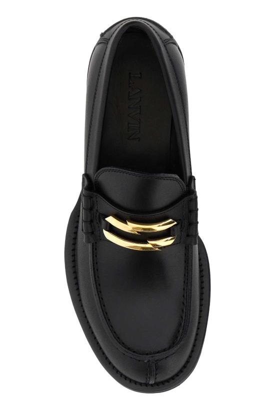  랑방 로퍼 가죽 메들리  블랙 - LANVIN