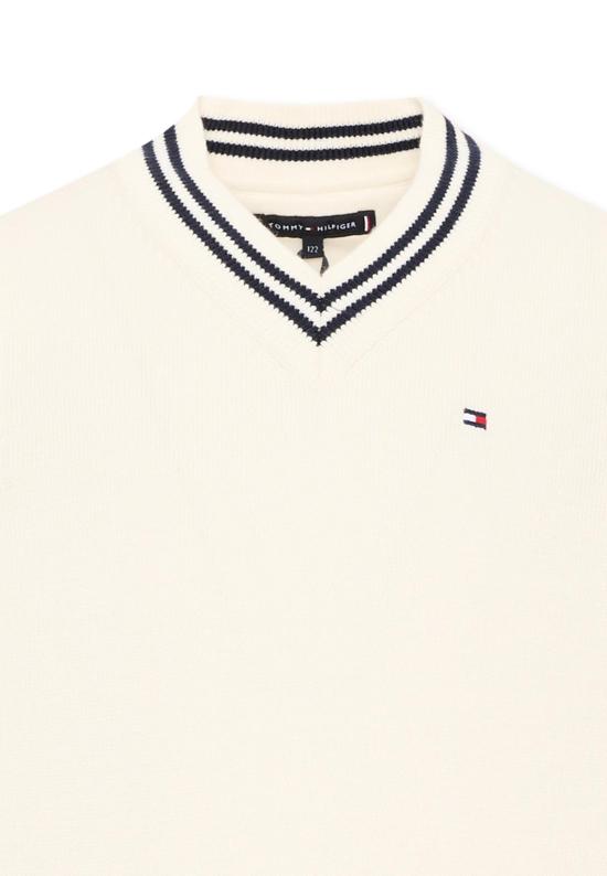 26SS [키즈] 타미힐피거 니트/스웻셔츠 KB0KB10426 C1G WHITE - TOMMY HILFIGER