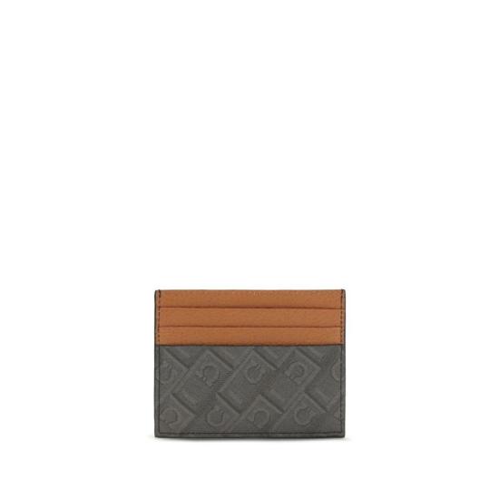  살바토레 페라가모 카드지갑 페라가모 송아지 가죽 보스 타우러스 지갑 브라운 - SALVATORE FERRAGAMO
