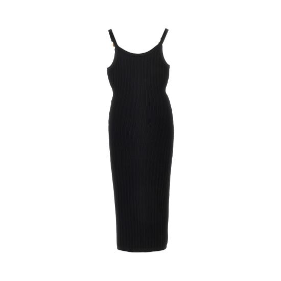 26FW 베르사체 미디 원피스 10253061A18323 Black - VERSACE
