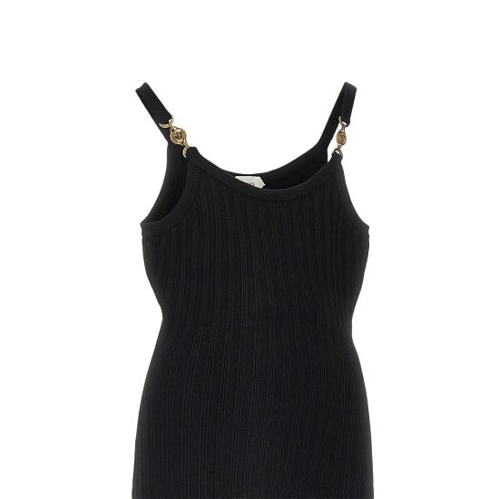 26FW 베르사체 미디 원피스 10253061A18323 Black - VERSACE