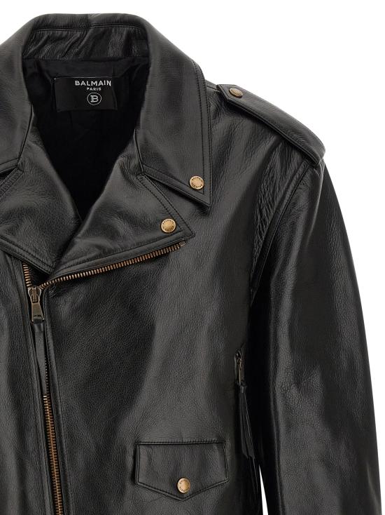 26FW 발망 패딩 바이커 재킷  재킷 블랙 - BALMAIN