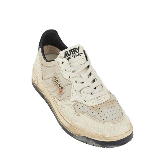 26FW 오트리 슈퍼 빈티지 메달리스트 로우 레더 스니커즈 AVLMAD01 White - AUTRY