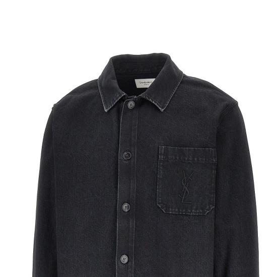 26FW 생로랑 긴팔 셔츠 A007M4Y07YD Black - SAINT LAURENT