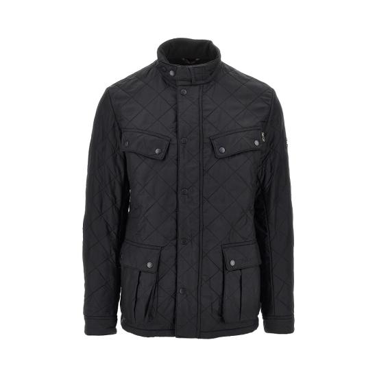 26FW 바버 인터내셔널 아리엘 폴라퀼트 자켓 MQU0365 Black