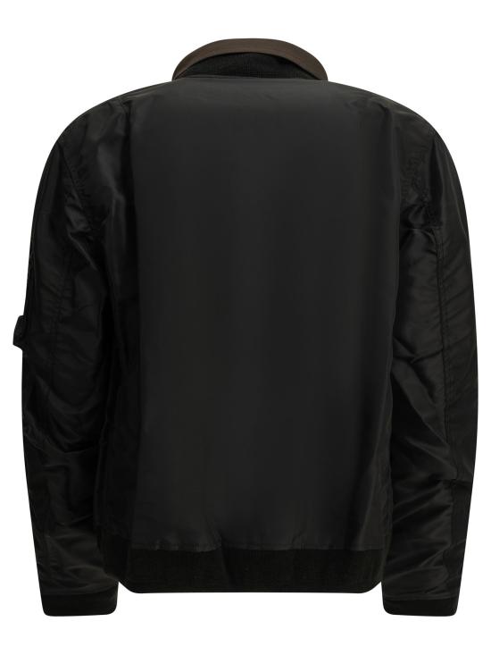 26FW 사카이 자켓 나일론 트윌 X 립스톱 양면 재킷 및 코트 (갈색) - SACAI