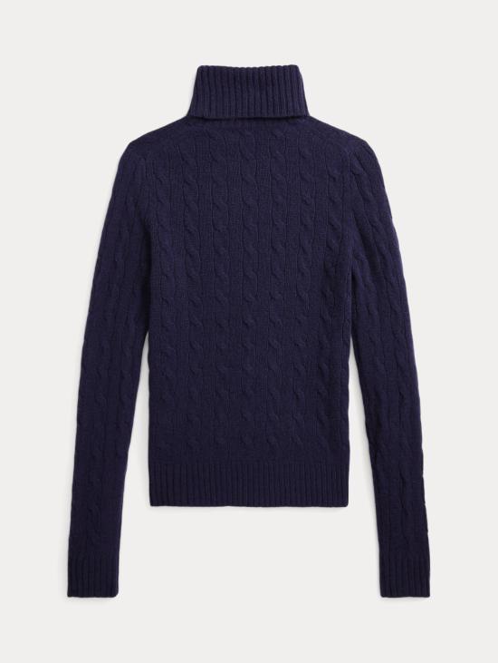 26FW 랄프 로렌 스웨터 Maglia con Collo Alto a Trecce Blu 네이비 - RALPH LAUREN