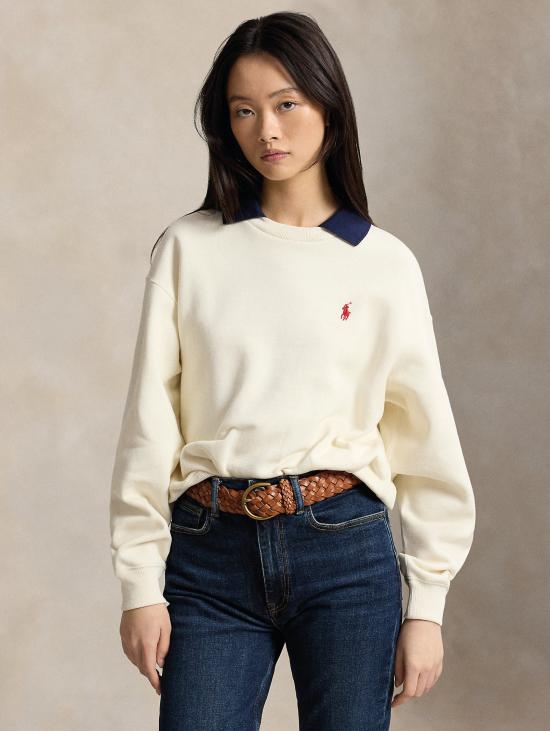 26FW 랄프 로렌 탑 펠파 지르콜로 콘 콜로 폴로 아플리카토 크레마