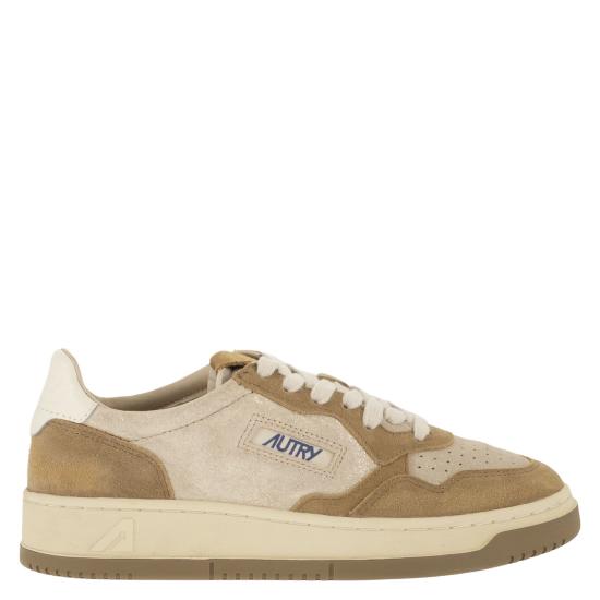 26FW 오트리 메달리스트 로우 레더 스니커즈 AULW BEIGE