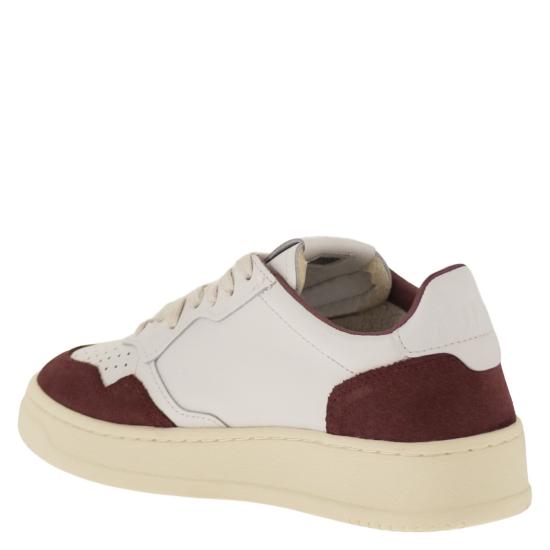 26FW 오트리 메달리스트 로우 레더 스니커즈 AULW WHITE BORDEAUX - AUTRY