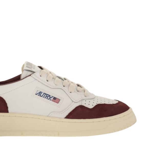 26FW 오트리 메달리스트 로우 레더 스니커즈 AULW WHITE BORDEAUX - AUTRY