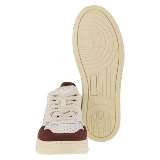 26FW 오트리 메달리스트 로우 레더 스니커즈 AULW WHITE BORDEAUX - AUTRY