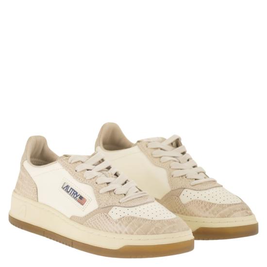 26FW 오트리 메달리스트 로우 레더 스니커즈 AULW IVORY BEIGE - AUTRY
