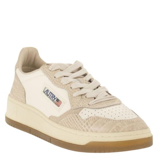 26FW 오트리 메달리스트 로우 레더 스니커즈 AULW IVORY BEIGE - AUTRY