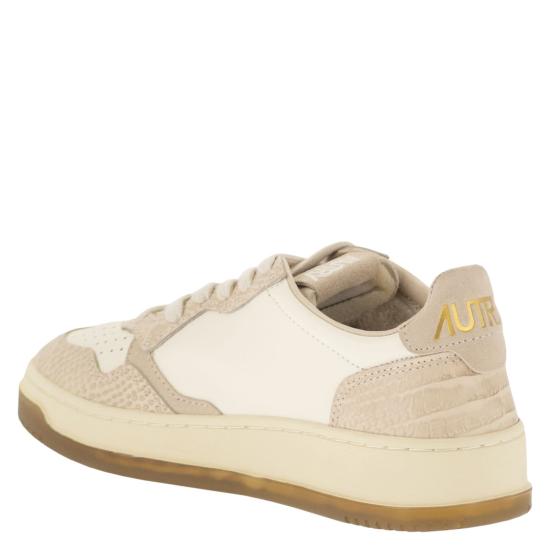 26FW 오트리 메달리스트 로우 레더 스니커즈 AULW IVORY BEIGE - AUTRY
