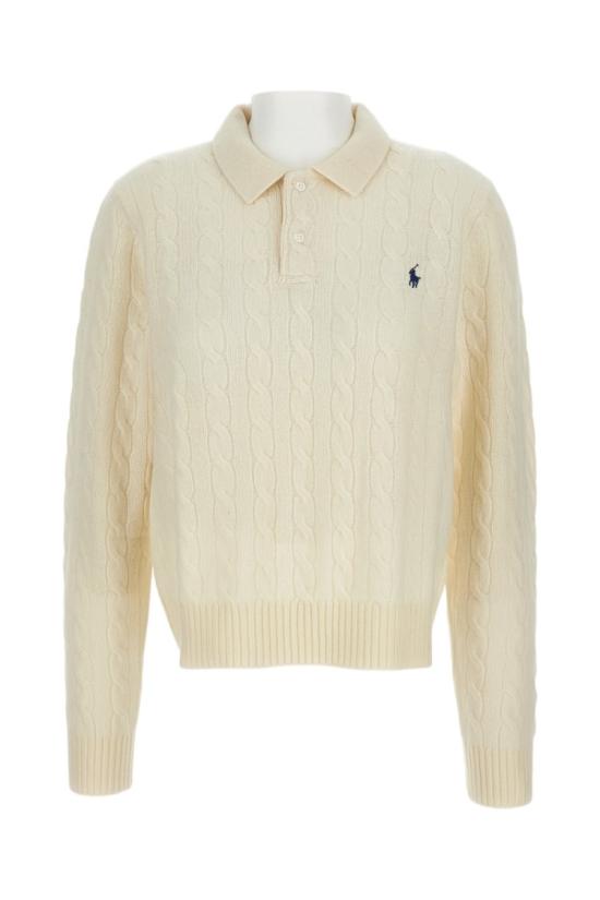 26FW 폴로 랄프로렌 케이블 폴로 니트 211972132001AUTHENTICCREAM Neutrals