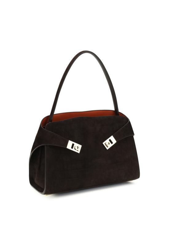  살바토레 페라가모 숄더백 페라가모 허그 소프트 숄더백 브라운 패턴 다크 - SALVATORE FERRAGAMO