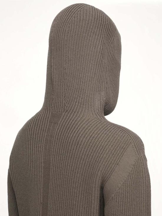  릭 오웬스 가디건 스웨트 지퍼 카푸치  브라운 - RICK OWENS