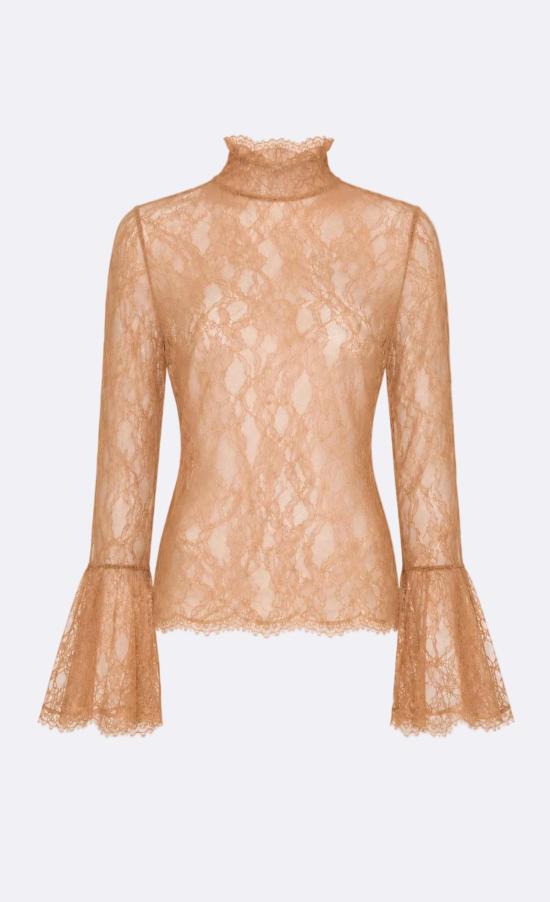  논살란트 레이블 블라우스 Nonchalant Label Letty Lace Top Tuscan - NONCHALANT LABEL