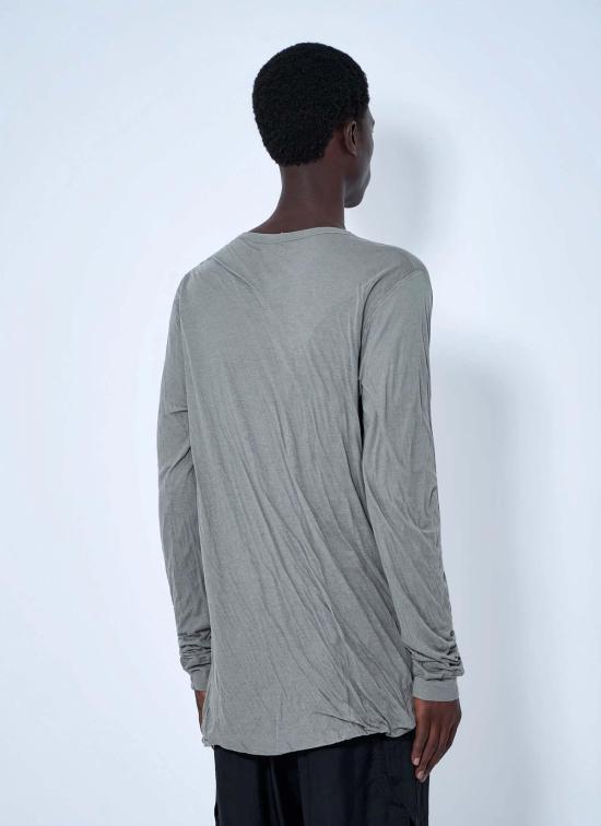  릭 오웬스 긴팔 티셔츠 오버사이즈 점보 더블 롱 슬리브 티셔츠 그린 - RICK OWENS