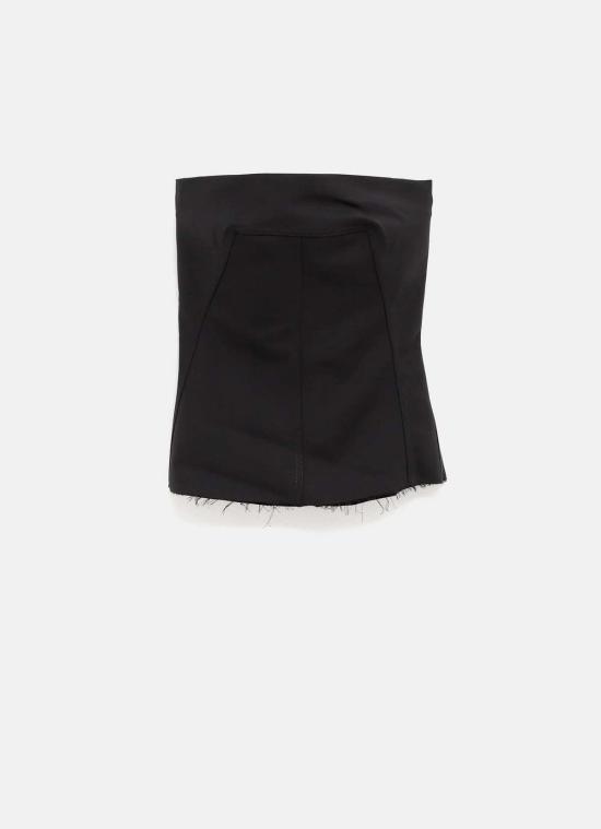  릭 오웬스 민소매 티셔츠 블랙 뷔스티에 탑 - RICK OWENS