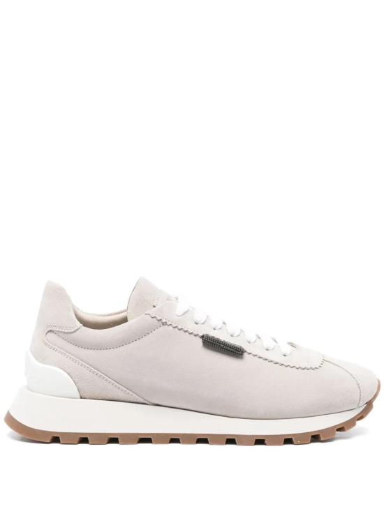 26FW 브루넬로 쿠치넬리 샤이니 탭 디테일 스웨이드 러닝 스니커즈 MZSFG2110 C9593 MULTICOLOR DOM