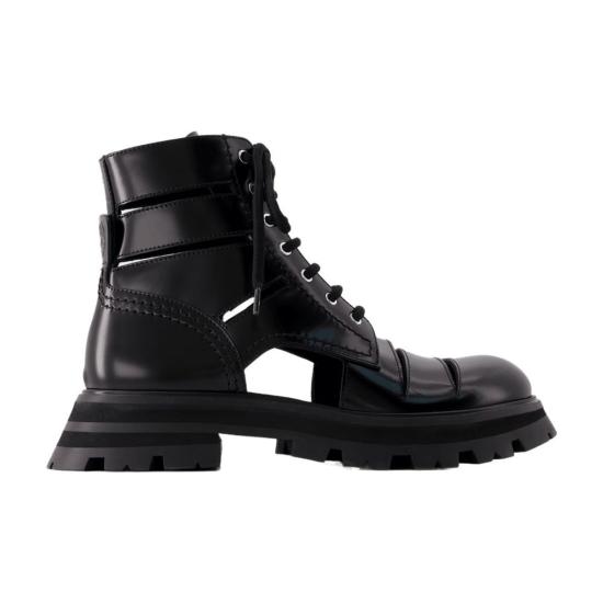  알렉산더 맥퀸 부츠 원더 앵클  블랙 - ALEXANDER MCQUEEN