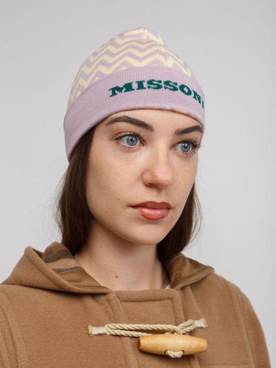  미소니 모자 미쏘니 비니 페일 라일락/베이지 - MISSONI
