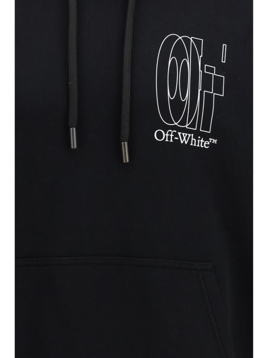  오프화이트 긴팔 티셔츠 빅 더블 애로우 스케이트 후드티 블랙 - OFF WHITE