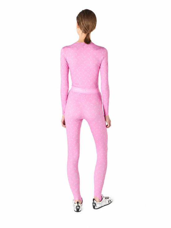 26FW 마린세르 크레센트 문 프린트 긴팔 티셔츠 WTS006ACJER0001 PK30 PINK - MARINE SERRE