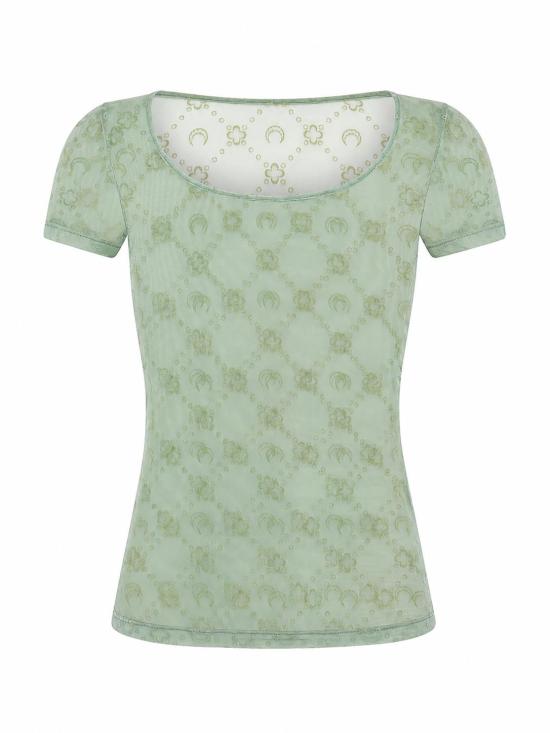 26FW 마린세르 반팔 티셔츠 WTO389ACJER0005 GR40 GREEN GREY