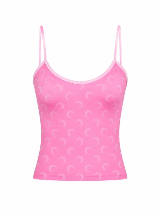 26FW 마린세르 문 프린트 저지 스트랩 탑 WTO508ACJER0001 PK30 PINK