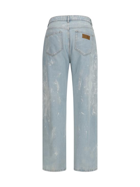  MM6 메종마르지엘라 데님 팬츠 Mm6 메종 마르지엘라 스플래터 이펙트 진 라이트 블루 - MM6 MAISON MARGIELA