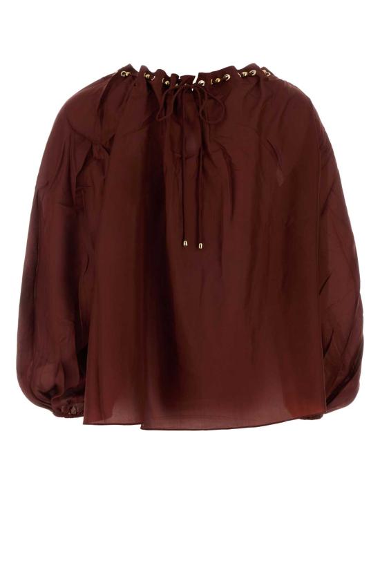 26FW 짐머만 블라우스 8428TSS261 MER Burgundy - ZIMMERMANN